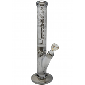 15.5" Diamond Glass Electro Plated Bird Straight Water Pipe - [DGW943]